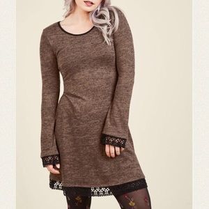 ModCloth Fervour Ahem, a Hem Long Sleeve Dress